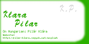 klara pilar business card